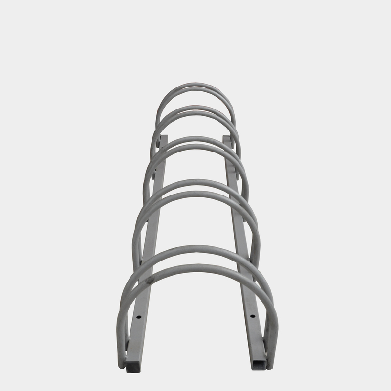 Porte-vélos sur rail à économie d'espace commercial industriel argenté