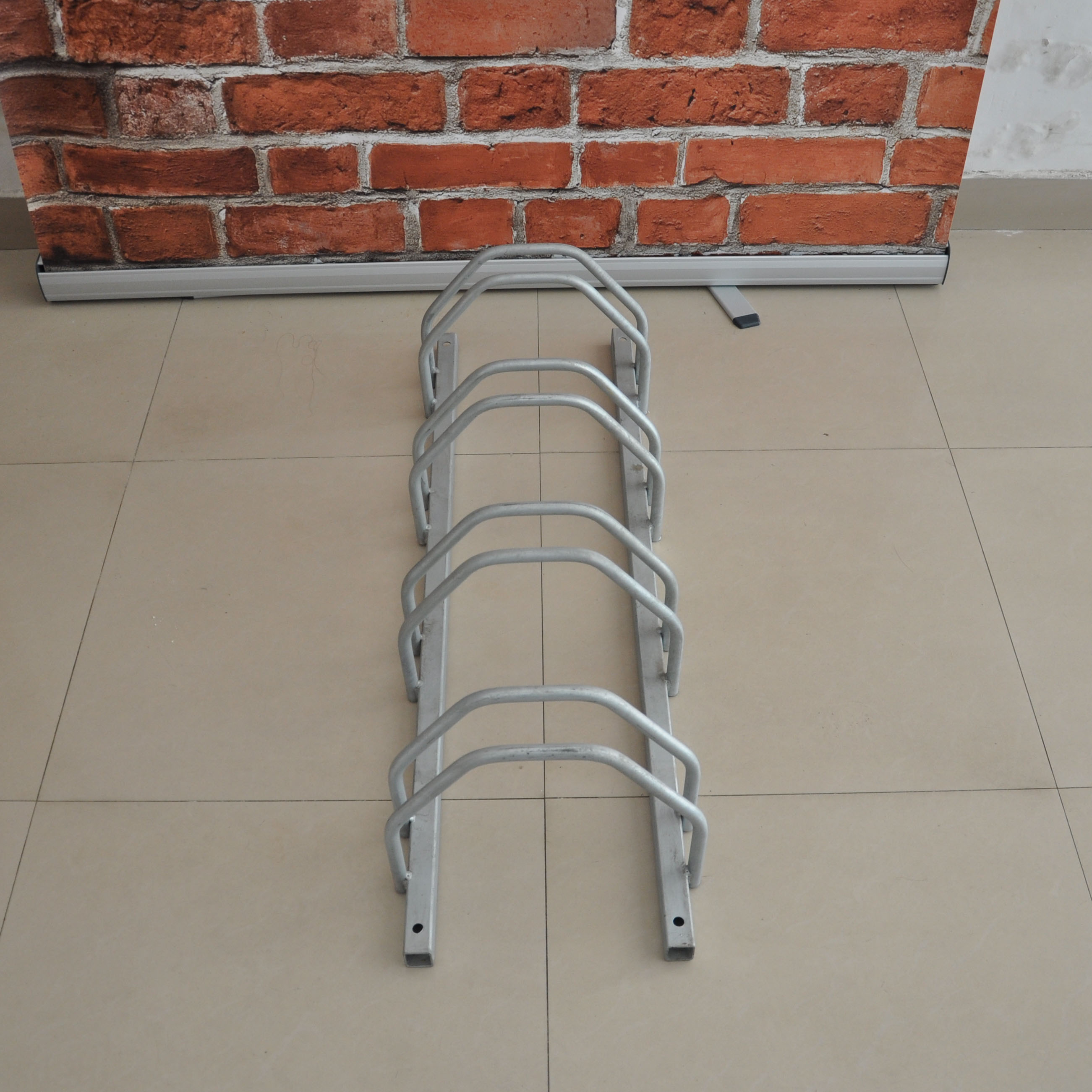 Support de support de stationnement horizontal galvanisé pour vélo en U