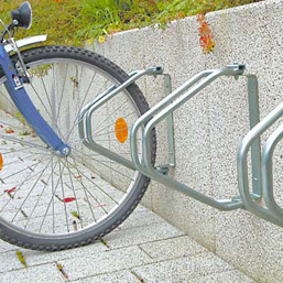 Support mural à double crochet pour vélo en acier réglable