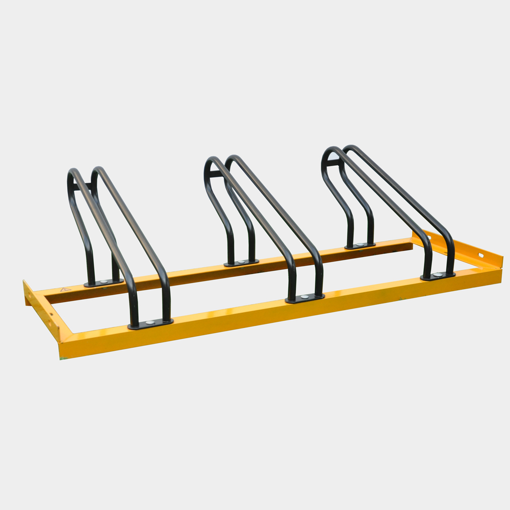Rangement horizontal pour porte-vélos à 3 supports pour l'extérieur