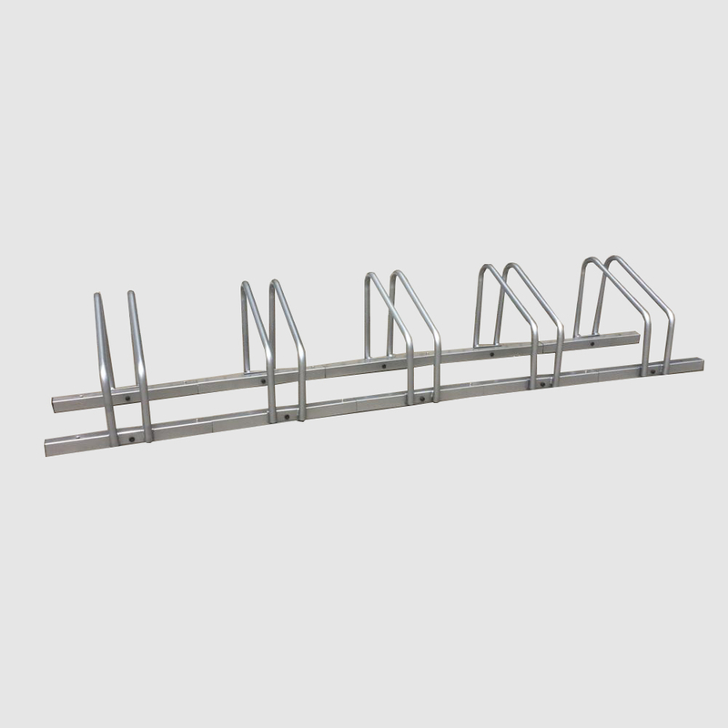 Vélo de support de stationnement horizontal galvanisé réglable pour 5 vélos