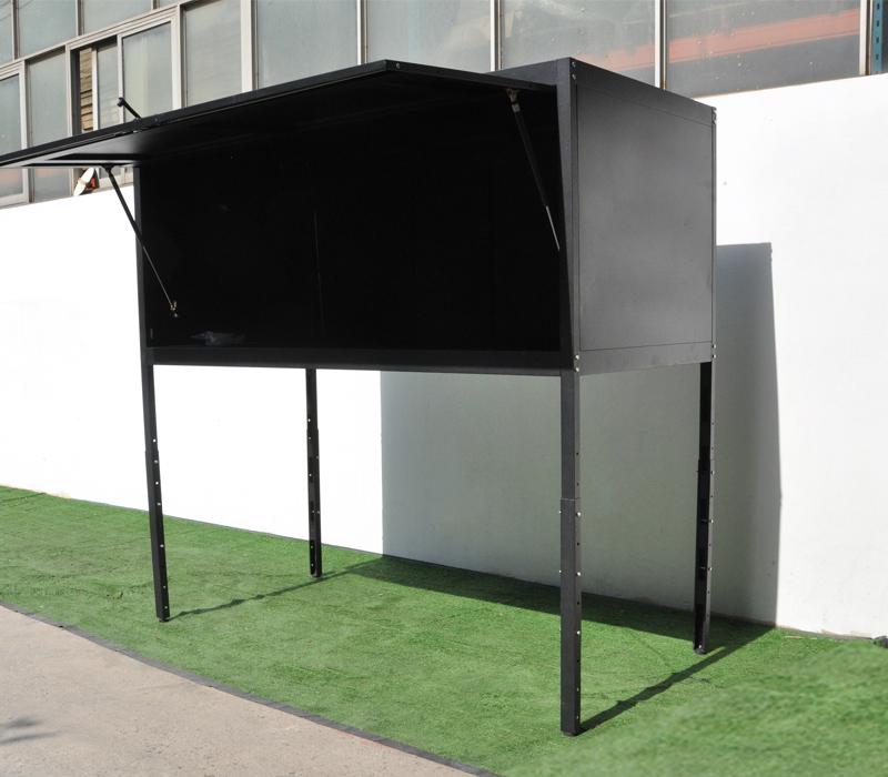 Stand Up Creative Gain de place en acier au carbone noir sur capot de voiture