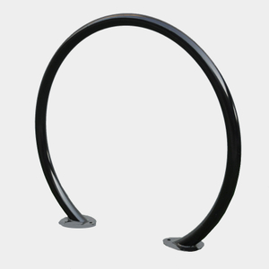 Style en U enduit de poudre noire pour support de stationnement de plancher de vélo de vtt